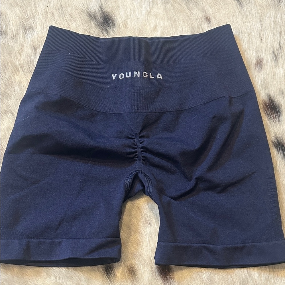 YoungLA Women's Deep Blue Bike Shorts